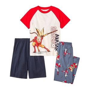 Boys Avatar The Last Airbender Aang 3pc Pajama Set White Size XS
